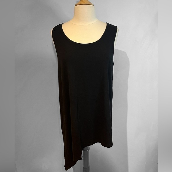 Bryn Walker asymmetrical black sleeveless tank bamboo/organic cotton size M - Picture 5 of 10